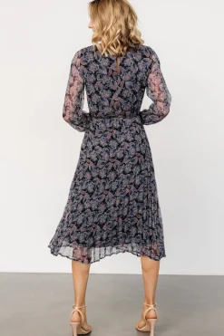 Clearance Baltic Born Laurie Midi Dress | Black Print BlackPrint