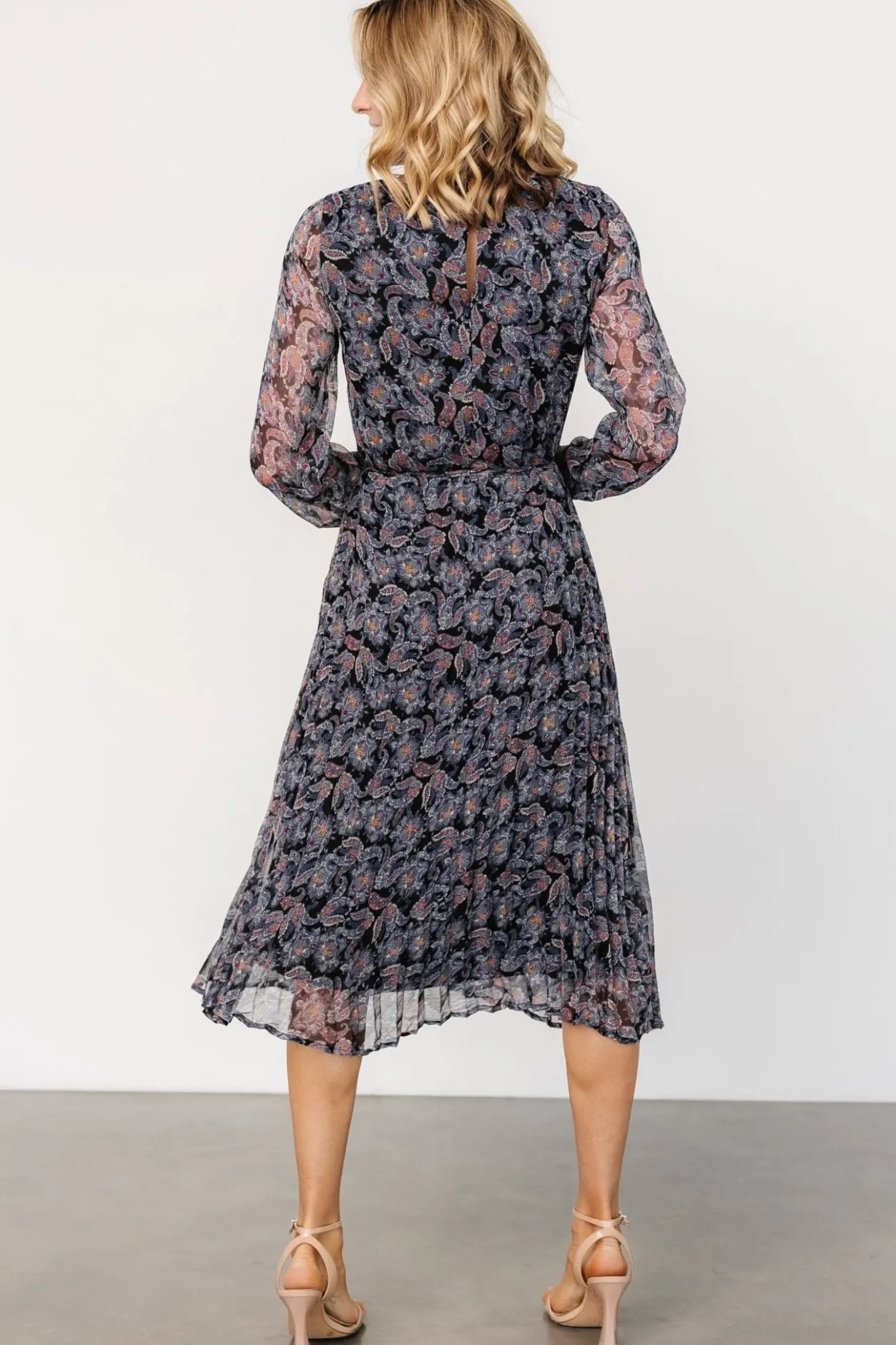 Clearance Baltic Born Laurie Midi Dress | Black Print BlackPrint