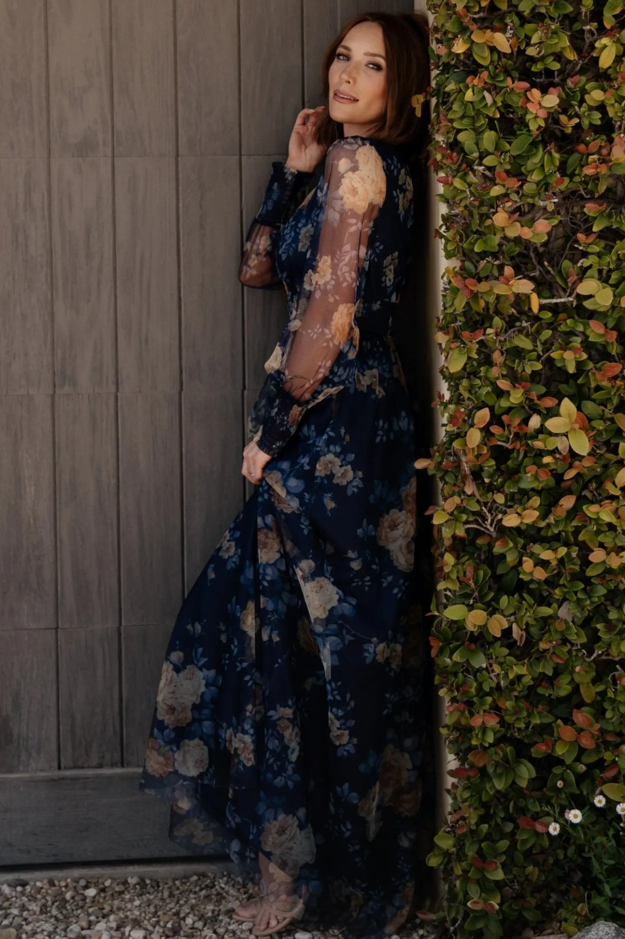 Sale Baltic Born Layla Tulle Maxi Dress | Blue + Golden Floral Blue+GoldenFloral