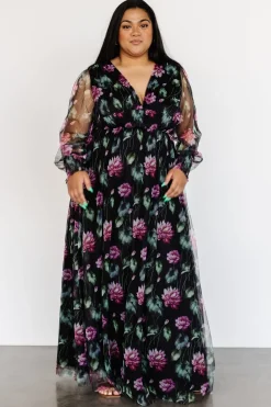Online Baltic Born Layla Tulle Maxi Dress | Black Multi BlackMulti