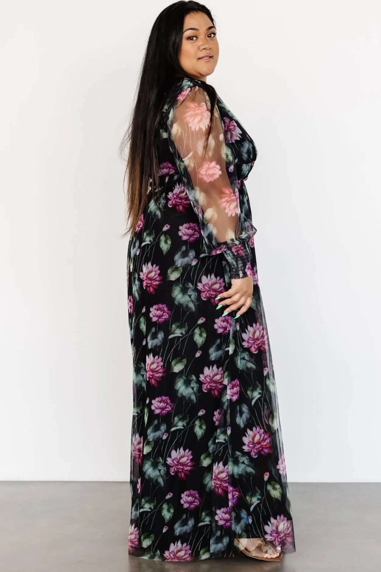 Online Baltic Born Layla Tulle Maxi Dress | Black Multi BlackMulti