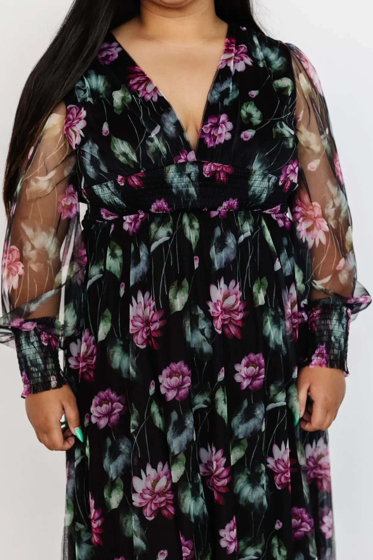 Online Baltic Born Layla Tulle Maxi Dress | Black Multi BlackMulti