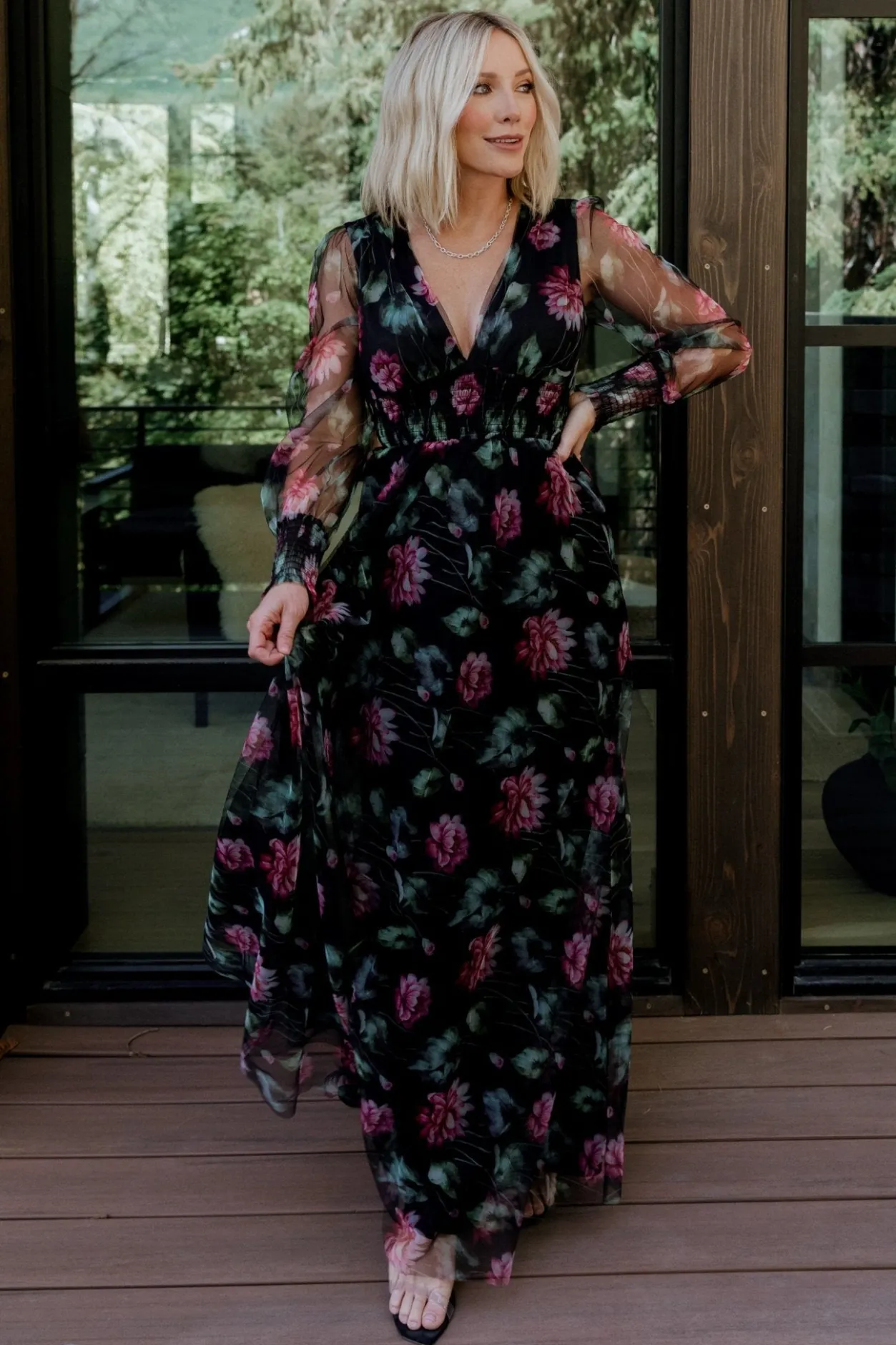 Online Baltic Born Layla Tulle Maxi Dress | Black Multi BlackMulti
