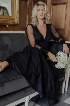 Discount Baltic Born Layla Tulle Maxi Dress | Black