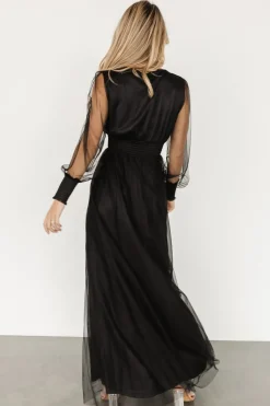 Discount Baltic Born Layla Tulle Maxi Dress | Black