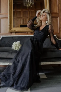 Discount Baltic Born Layla Tulle Maxi Dress | Black