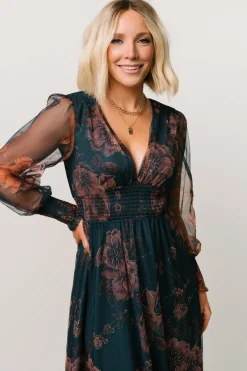 New Baltic Born Layla Tulle Maxi Dress | Copper + Blue Metallic Copper+BlueMetallic