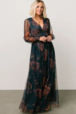 New Baltic Born Layla Tulle Maxi Dress | Copper + Blue Metallic Copper+BlueMetallic