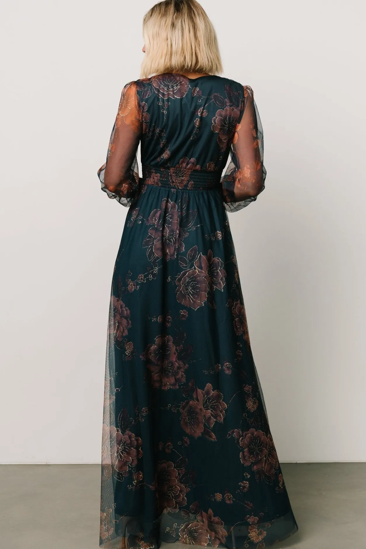 New Baltic Born Layla Tulle Maxi Dress | Copper + Blue Metallic Copper+BlueMetallic
