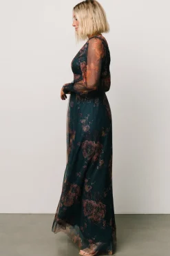New Baltic Born Layla Tulle Maxi Dress | Copper + Blue Metallic Copper+BlueMetallic