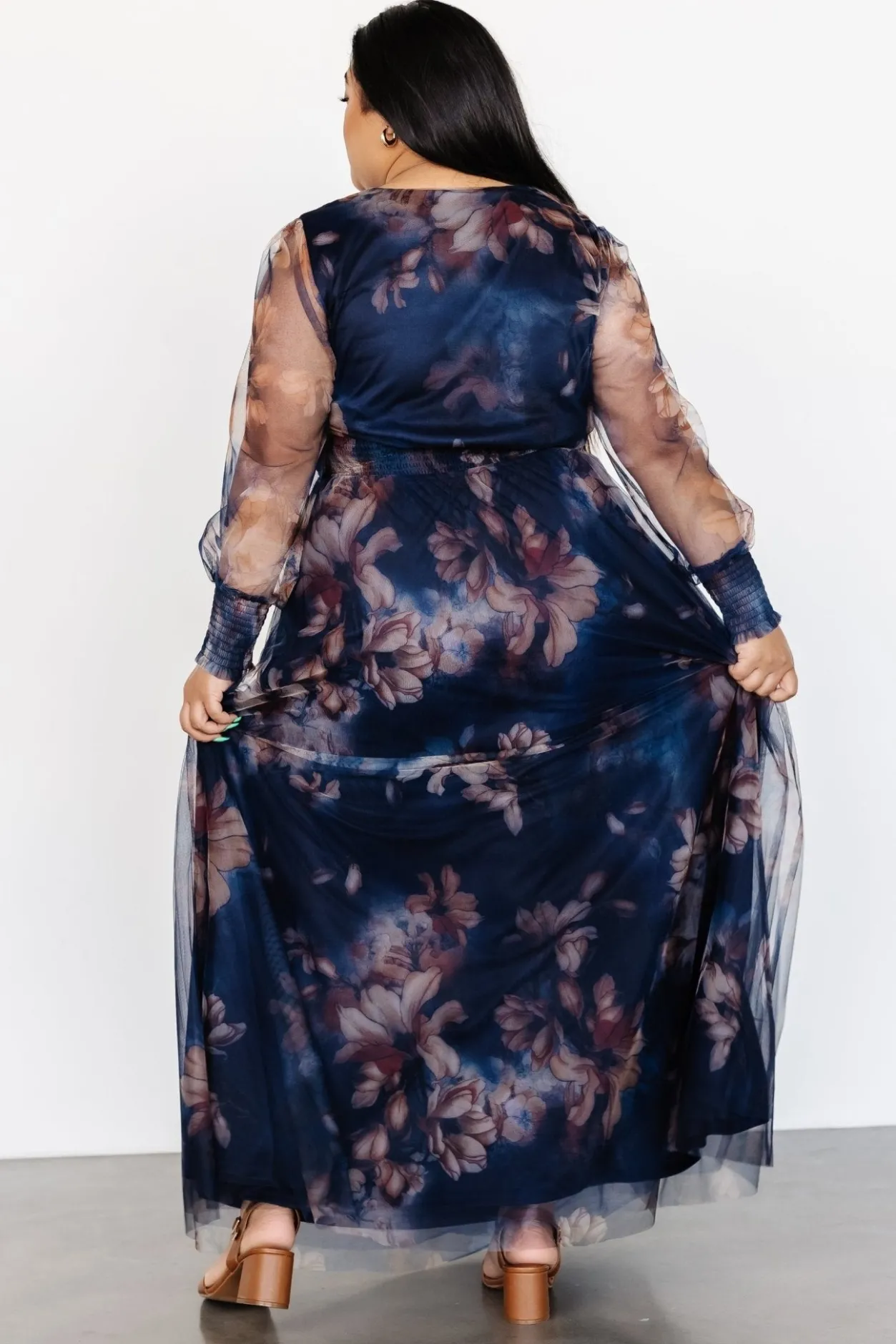 Best Baltic Born Layla Tulle Maxi Dress | Dark Blue Floral DarkBlueFloral