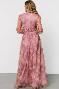 Best Baltic Born Layla Tulle Maxi Dress | Dusty Orchid Floral DustyOrchidFloral