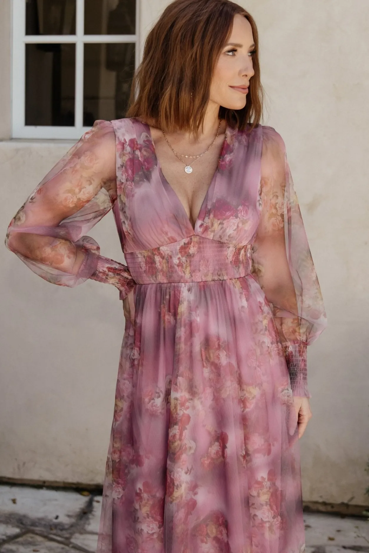 Best Baltic Born Layla Tulle Maxi Dress | Dusty Orchid Floral DustyOrchidFloral