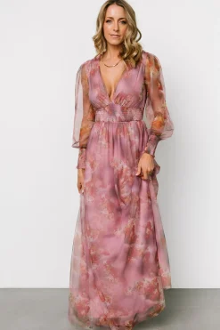 Best Baltic Born Layla Tulle Maxi Dress | Dusty Orchid Floral DustyOrchidFloral