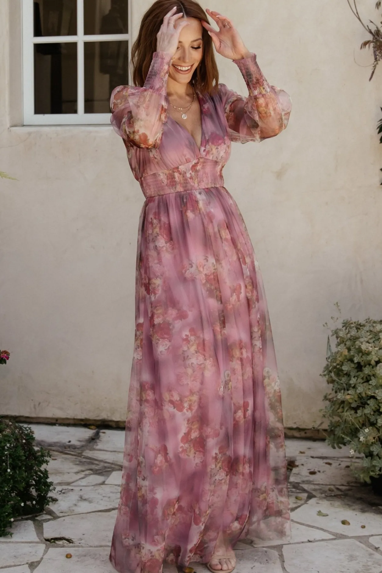 Best Baltic Born Layla Tulle Maxi Dress | Dusty Orchid Floral DustyOrchidFloral