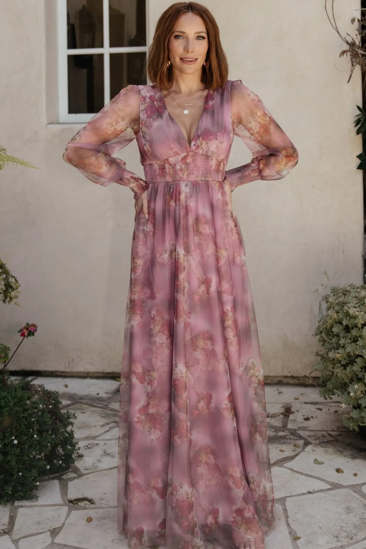 Best Baltic Born Layla Tulle Maxi Dress | Dusty Orchid Floral DustyOrchidFloral