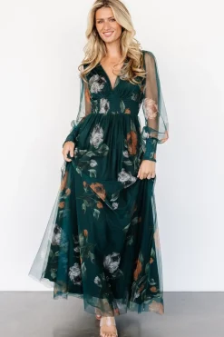 Best Baltic Born Layla Tulle Maxi Dress | Deep Topaz Floral DeepTopazFloral