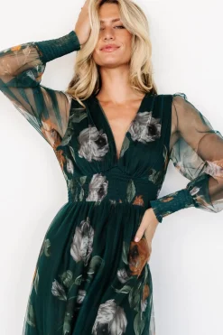 Best Baltic Born Layla Tulle Maxi Dress | Deep Topaz Floral DeepTopazFloral