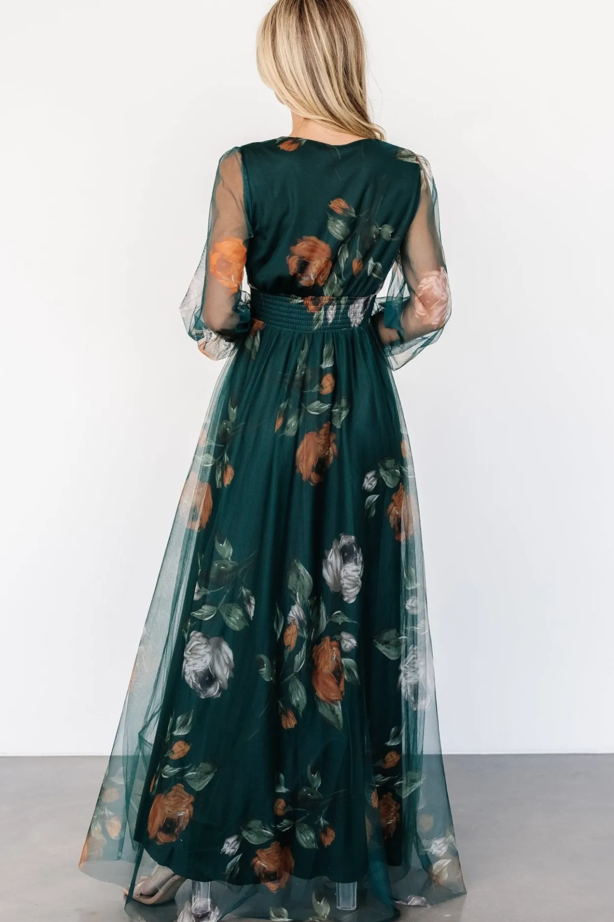 Best Baltic Born Layla Tulle Maxi Dress | Deep Topaz Floral DeepTopazFloral