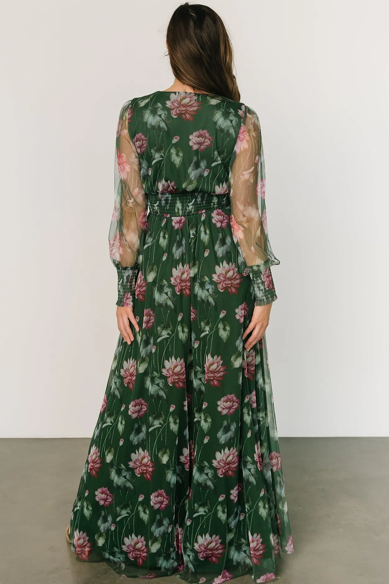 Online Baltic Born Layla Tulle Maxi Dress | Green + Pink Floral Green+PinkFloral