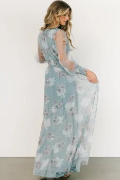 Sale Baltic Born Layla Tulle Maxi Dress | Light Blue Floral LightBlueFloral