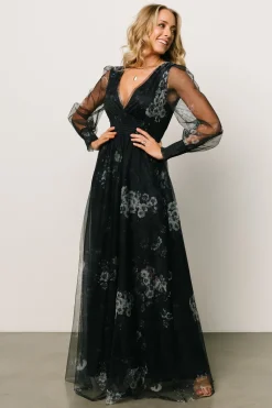 Sale Baltic Born Layla Tulle Maxi Dress | Navy Multi NavyMulti