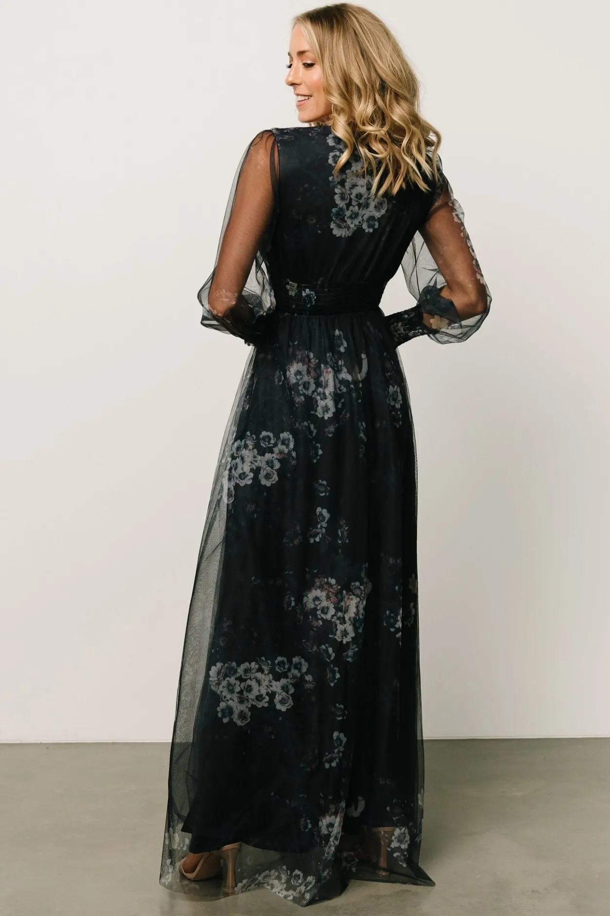 Sale Baltic Born Layla Tulle Maxi Dress | Navy Multi NavyMulti