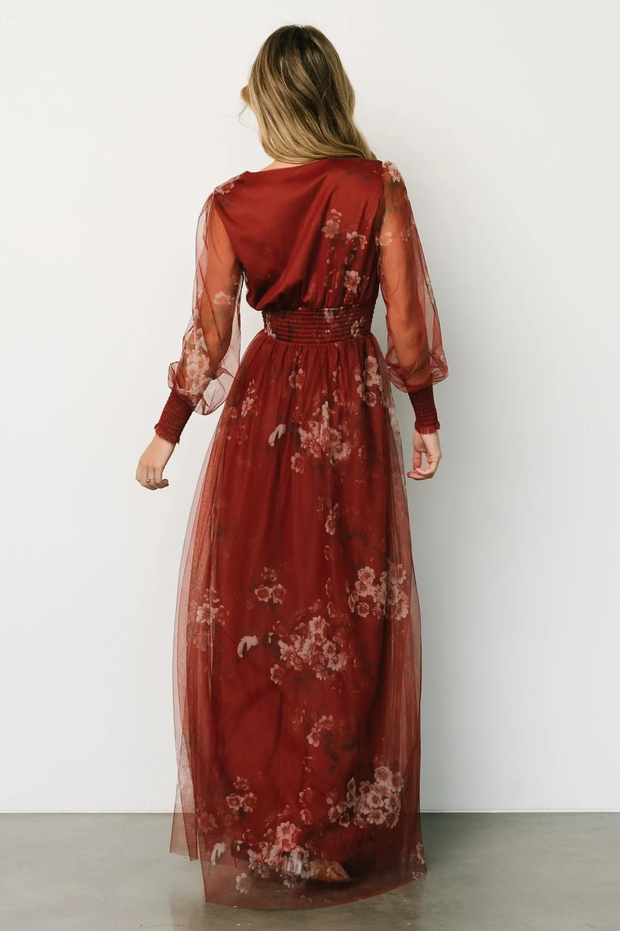 Best Baltic Born Layla Tulle Maxi Dress | Rust Floral RustFloral