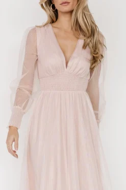 Outlet Baltic Born Layla Tulle Maxi Dress | Shimmer Pink ShimmerPink