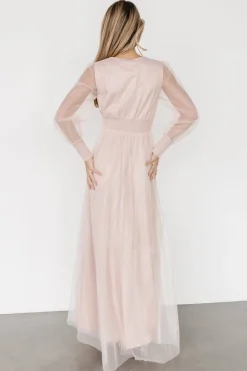 Outlet Baltic Born Layla Tulle Maxi Dress | Shimmer Pink ShimmerPink