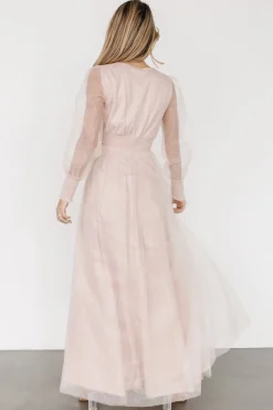 Outlet Baltic Born Layla Tulle Maxi Dress | Shimmer Pink ShimmerPink