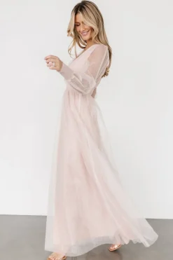 Outlet Baltic Born Layla Tulle Maxi Dress | Shimmer Pink ShimmerPink