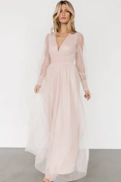 Outlet Baltic Born Layla Tulle Maxi Dress | Shimmer Pink ShimmerPink