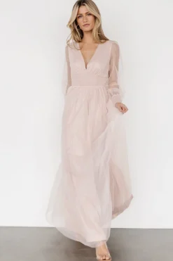 Outlet Baltic Born Layla Tulle Maxi Dress | Shimmer Pink ShimmerPink