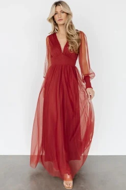 Fashion Baltic Born Layla Tulle Maxi Dress | Terracotta