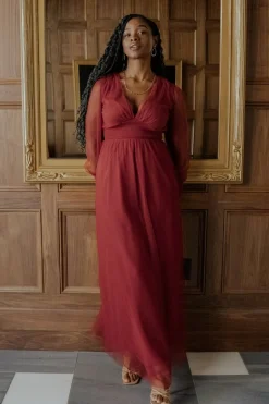 Fashion Baltic Born Layla Tulle Maxi Dress | Terracotta