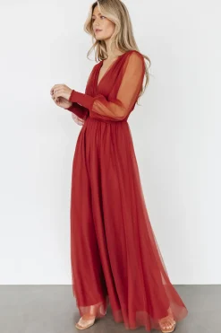 Fashion Baltic Born Layla Tulle Maxi Dress | Terracotta