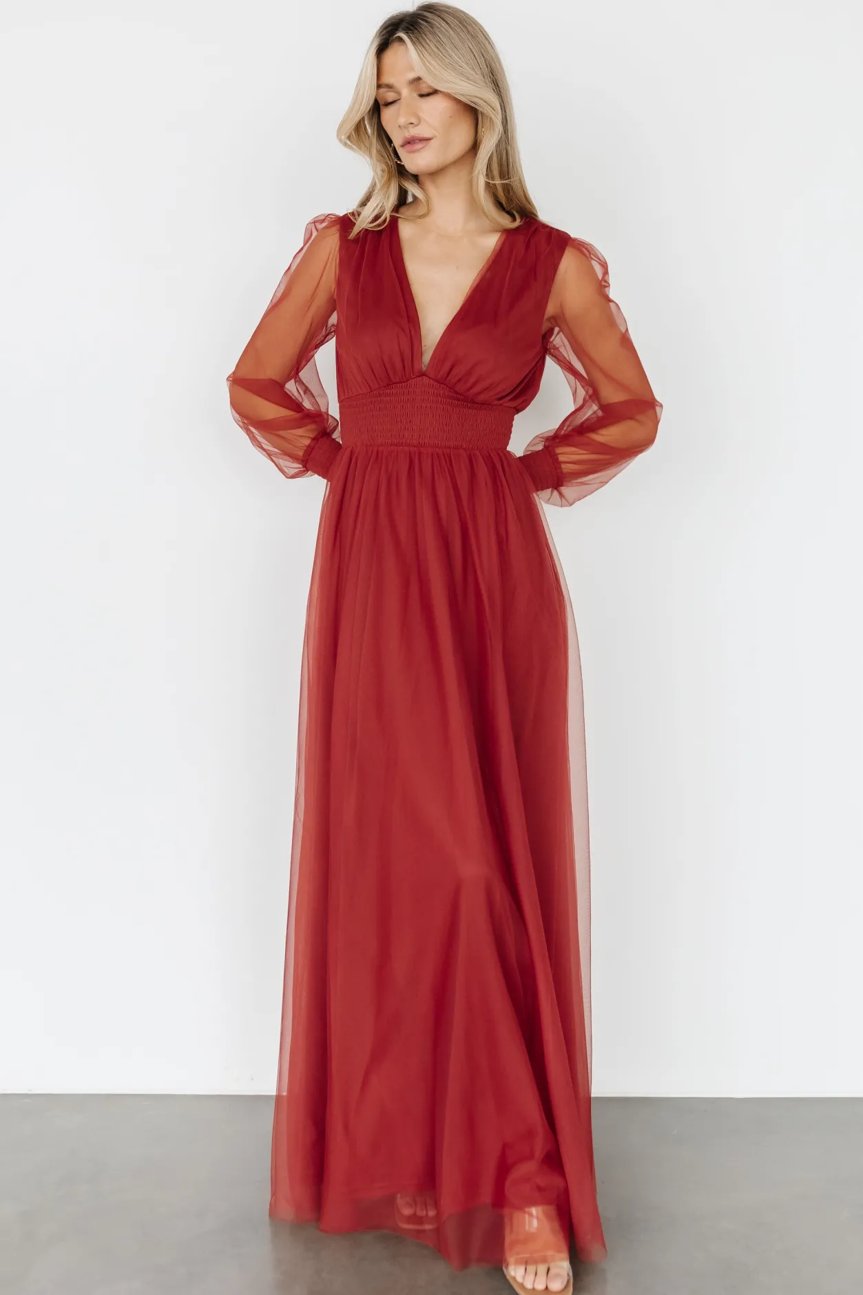 Fashion Baltic Born Layla Tulle Maxi Dress | Terracotta