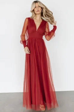 Fashion Baltic Born Layla Tulle Maxi Dress | Terracotta