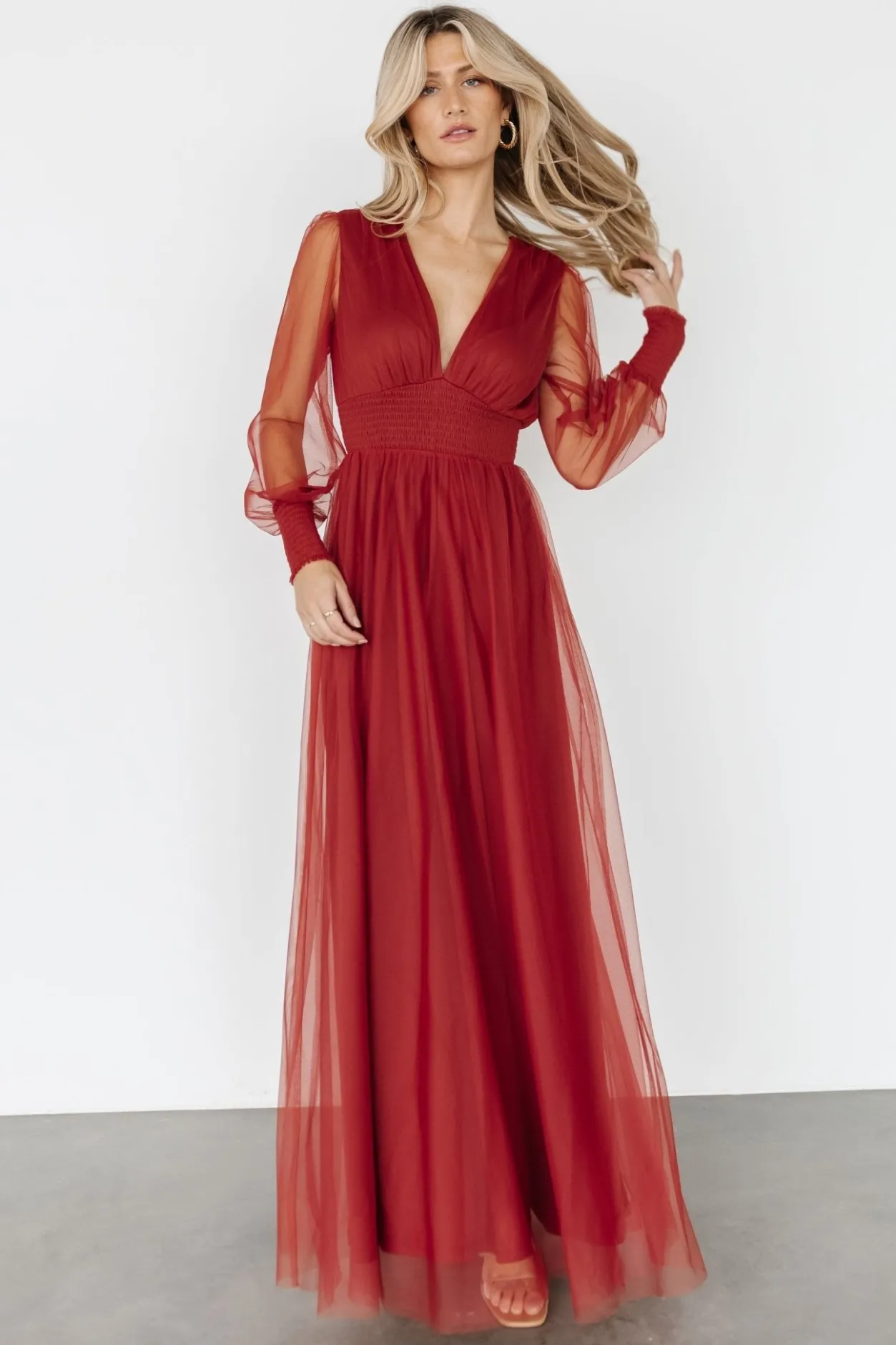 Fashion Baltic Born Layla Tulle Maxi Dress | Terracotta