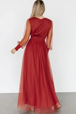 Fashion Baltic Born Layla Tulle Maxi Dress | Terracotta