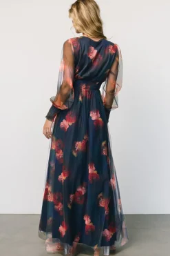 Hot Baltic Born Layla Tulle Maxi Dress | Topaz Ombre Floral TopazOmbreFloral