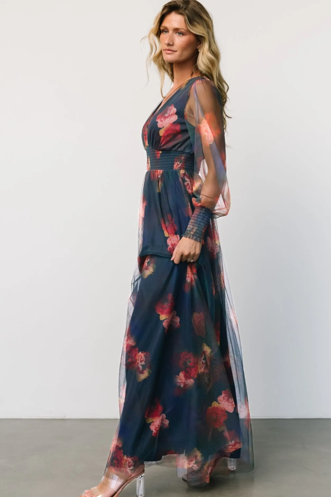 Hot Baltic Born Layla Tulle Maxi Dress | Topaz Ombre Floral TopazOmbreFloral