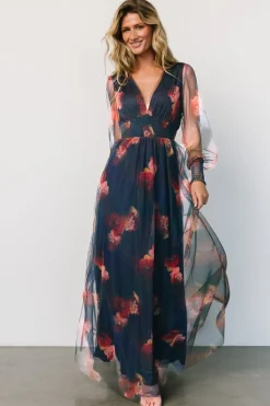 Hot Baltic Born Layla Tulle Maxi Dress | Topaz Ombre Floral TopazOmbreFloral