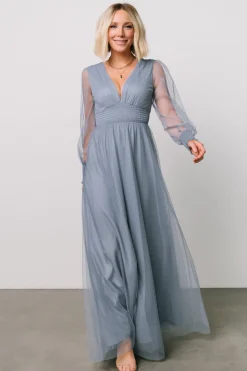 Sale Baltic Born Layla Tulle Maxi Dress | Whisper Blue WhisperBlue