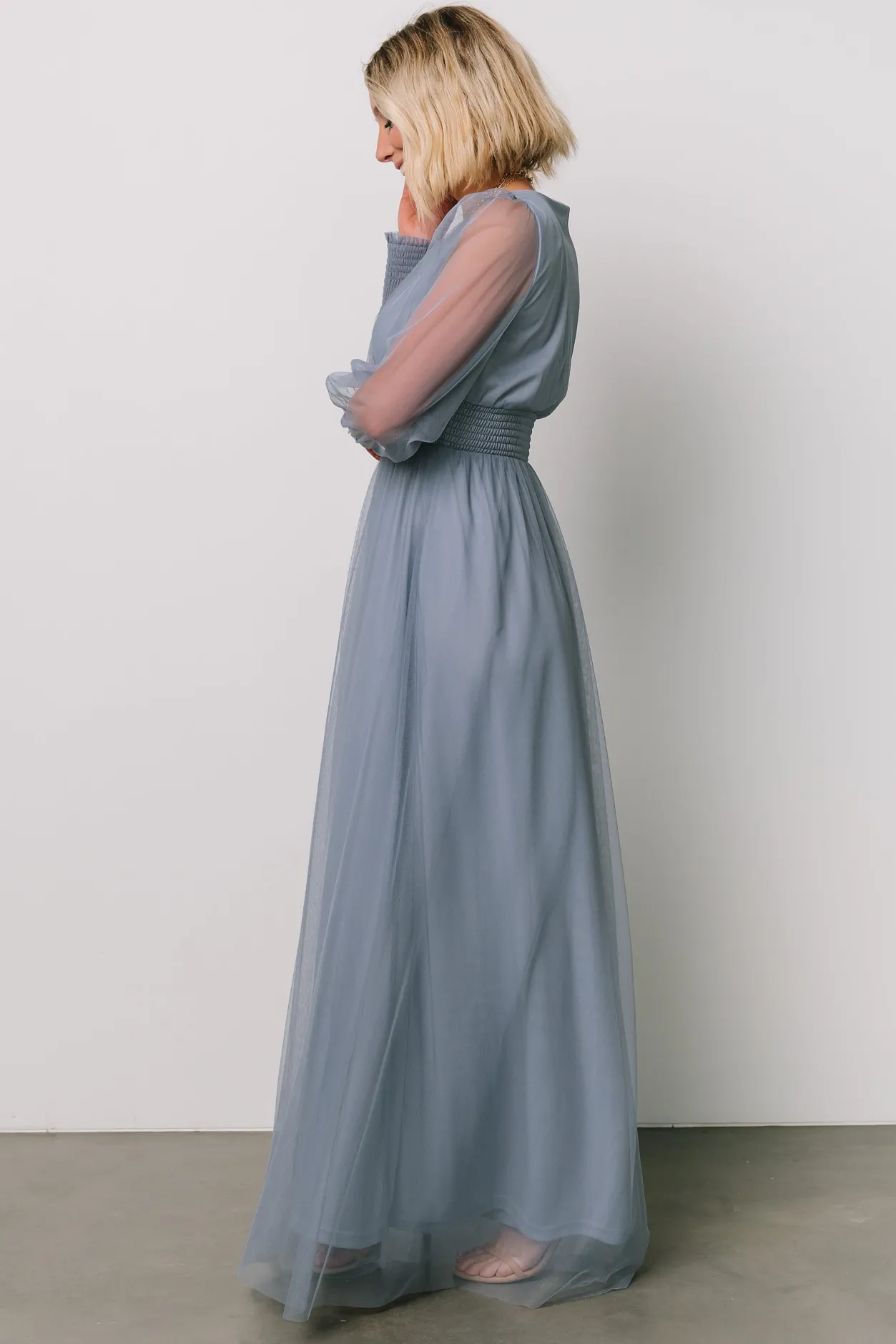 Sale Baltic Born Layla Tulle Maxi Dress | Whisper Blue WhisperBlue