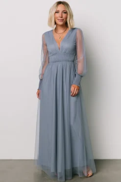 Sale Baltic Born Layla Tulle Maxi Dress | Whisper Blue WhisperBlue