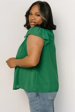 New Baltic Born Leah Mock Neck Top | Green