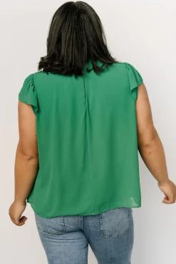 New Baltic Born Leah Mock Neck Top | Green