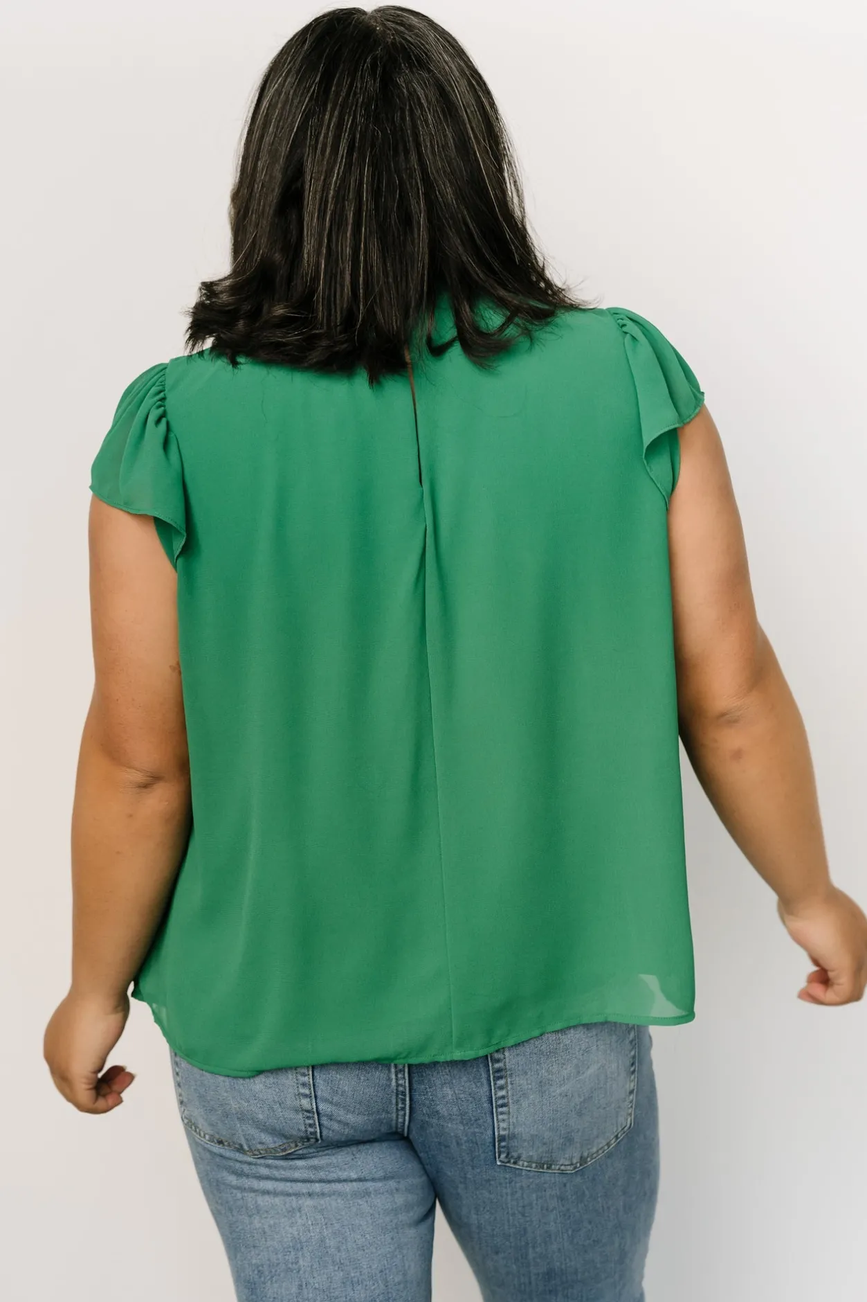 New Baltic Born Leah Mock Neck Top | Green